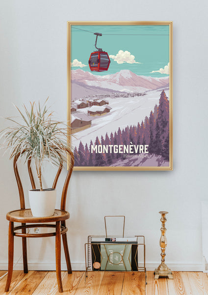 Montgenevre France Ski Resort Poster