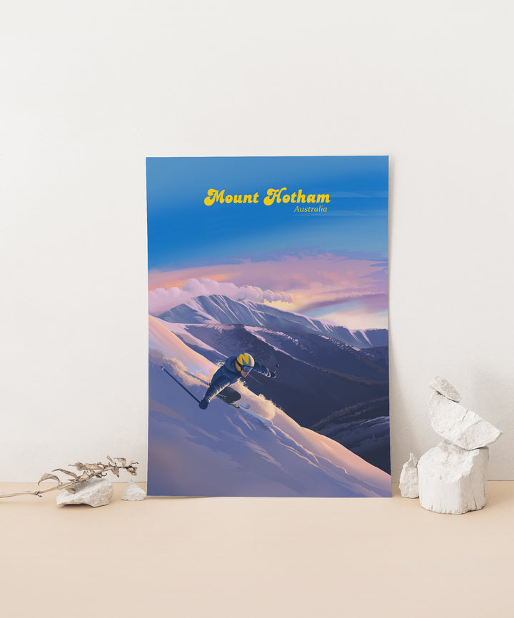 Mount Hotham Australia Ski Resort Travel Poster