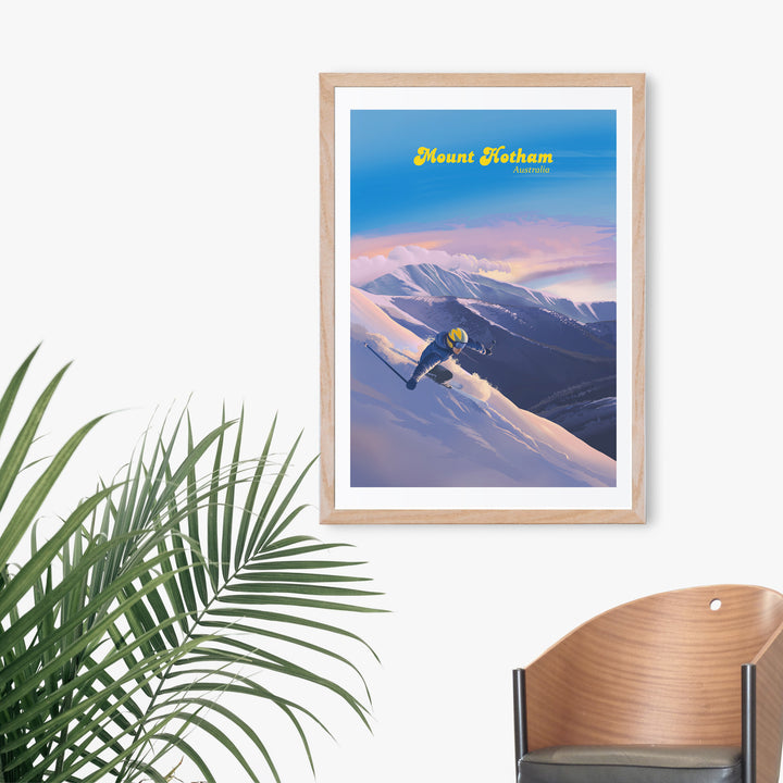 Mount Hotham Australia Ski Resort Travel Poster