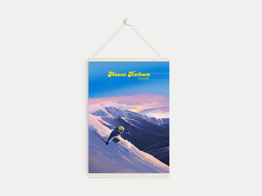 Mount Hotham Australia Ski Resort Travel Poster