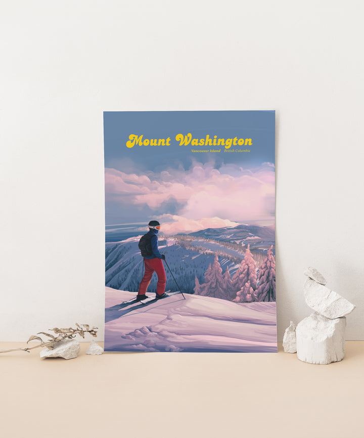 Mount Washington Canada Ski Resort Travel Poster