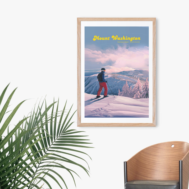 Mount Washington Canada Ski Resort Travel Poster