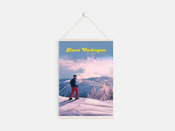 Mount Washington Canada Ski Resort Travel Poster