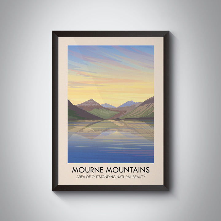 Mourne Mountains AONB Travel Poster