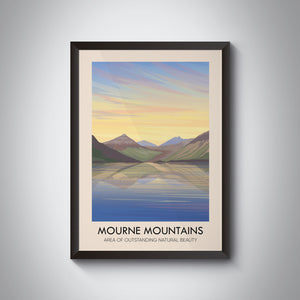 Mourne Mountains AONB Travel Poster