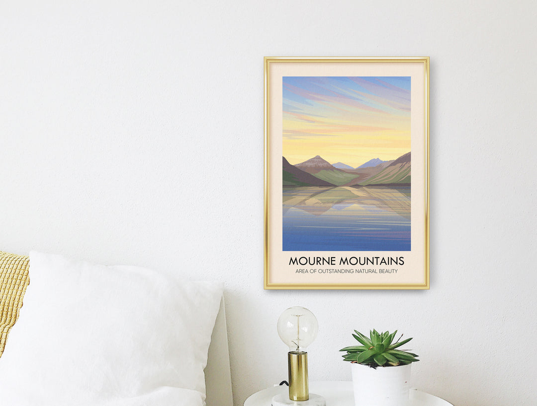 Mourne Mountains AONB Travel Poster