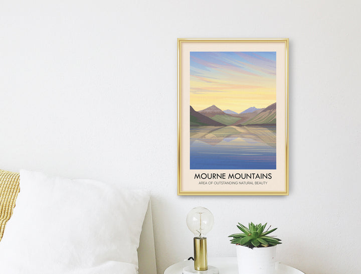 Mourne Mountains AONB Travel Poster