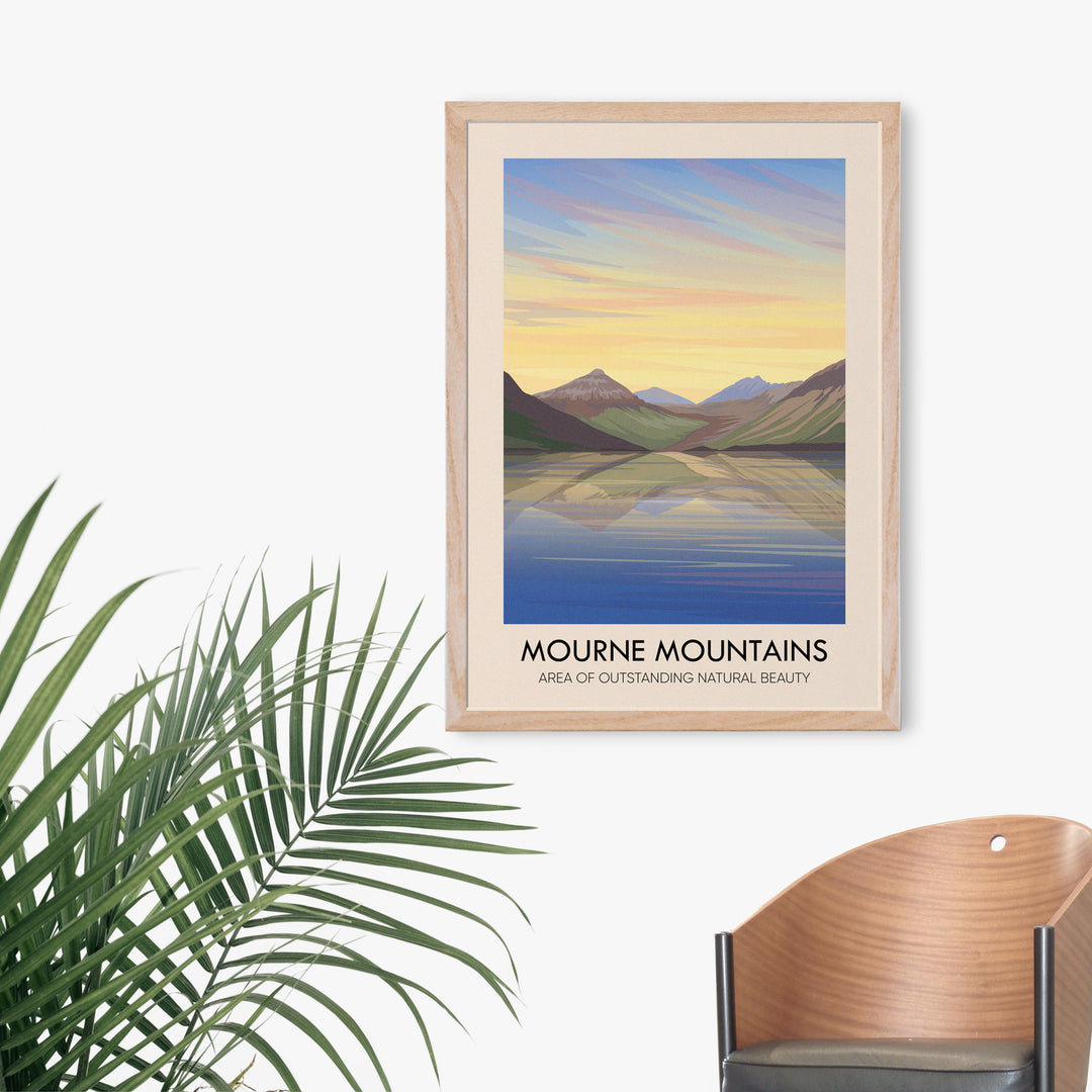 Mourne Mountains AONB Travel Poster