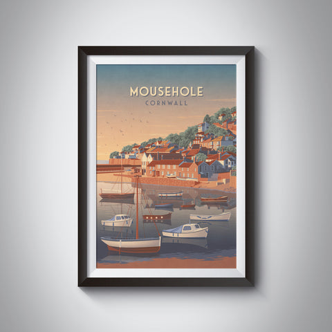 Mousehole Cornwall Travel Poster