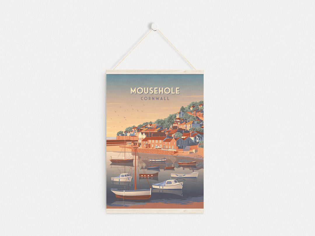 Mousehole Cornwall Travel Poster