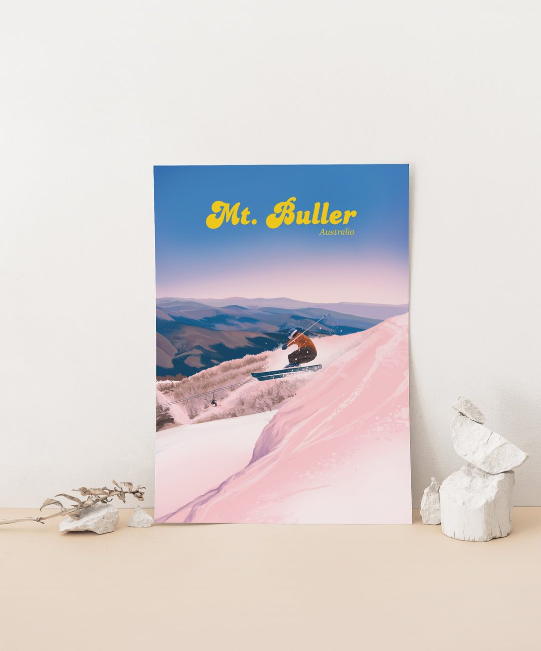 Mt Buller Australia Ski Resort Travel Poster