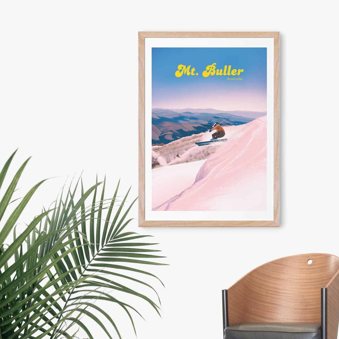 Mt Buller Australia Ski Resort Travel Poster