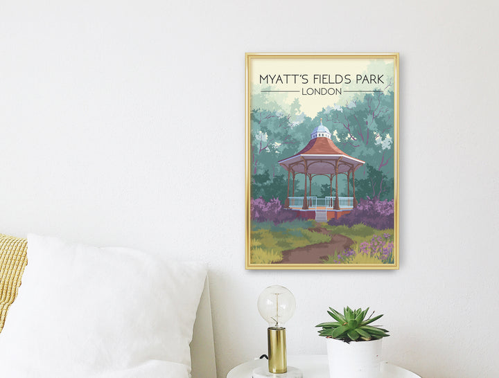 Myatt's Fields Park London Travel Poster