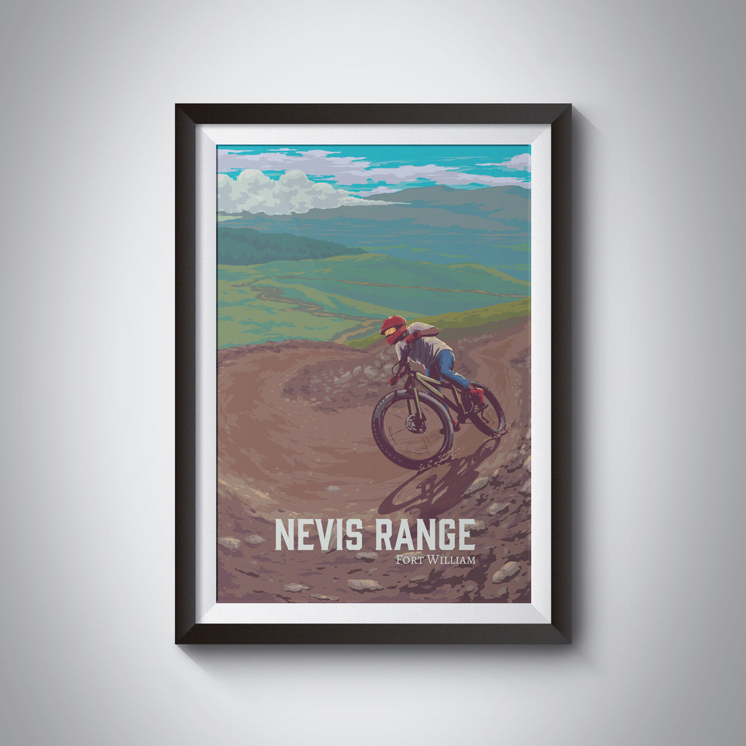 Nevis Range Mountain Biking Travel Poster