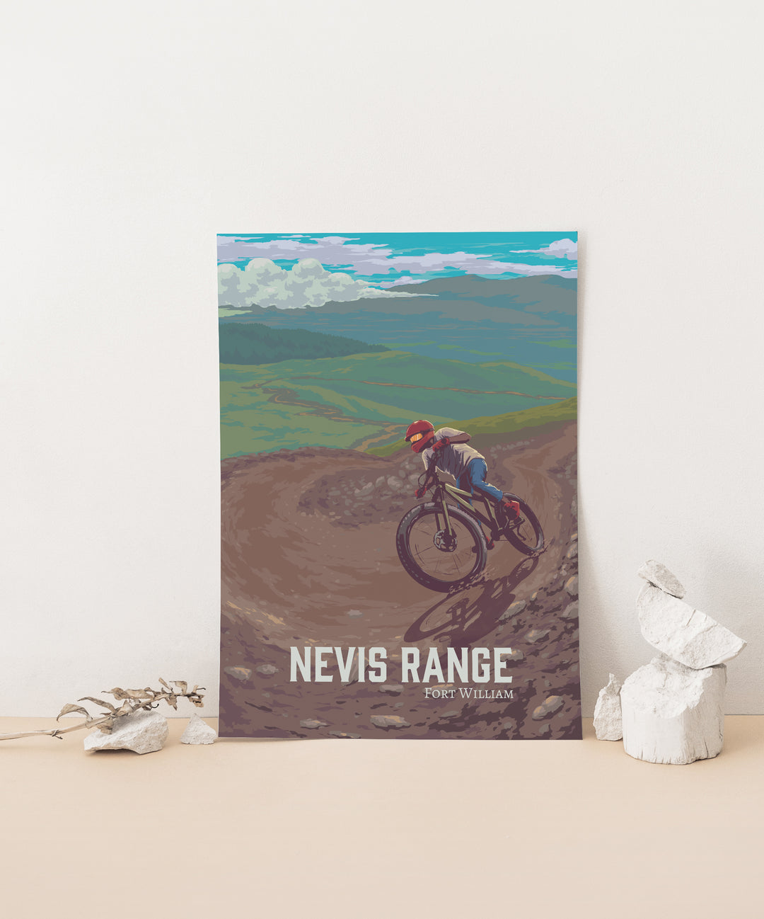 Nevis Range Mountain Biking Travel Poster