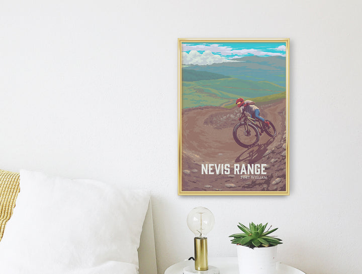 Nevis Range Mountain Biking Travel Poster