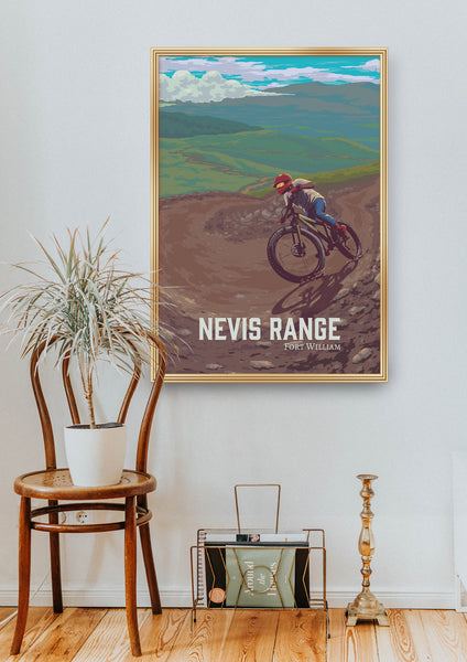 Nevis Range Mountain Biking Travel Poster