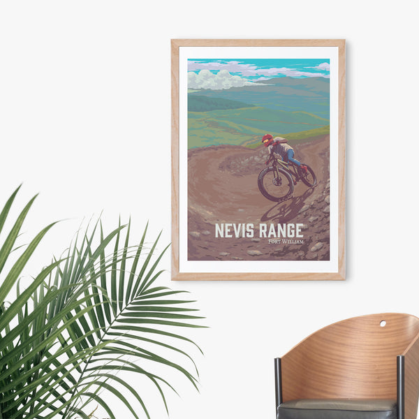Nevis Range Mountain Biking Travel Poster