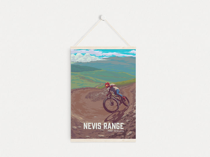 Nevis Range Mountain Biking Travel Poster