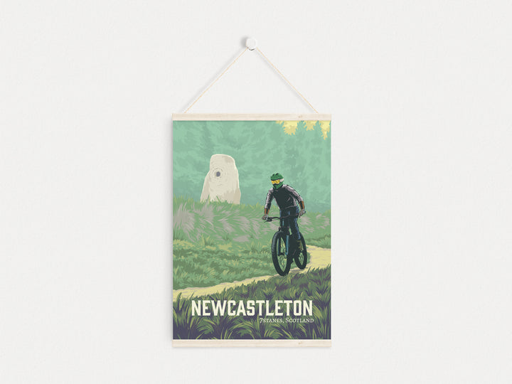 Newcastleton Mountain Biking Travel Poster