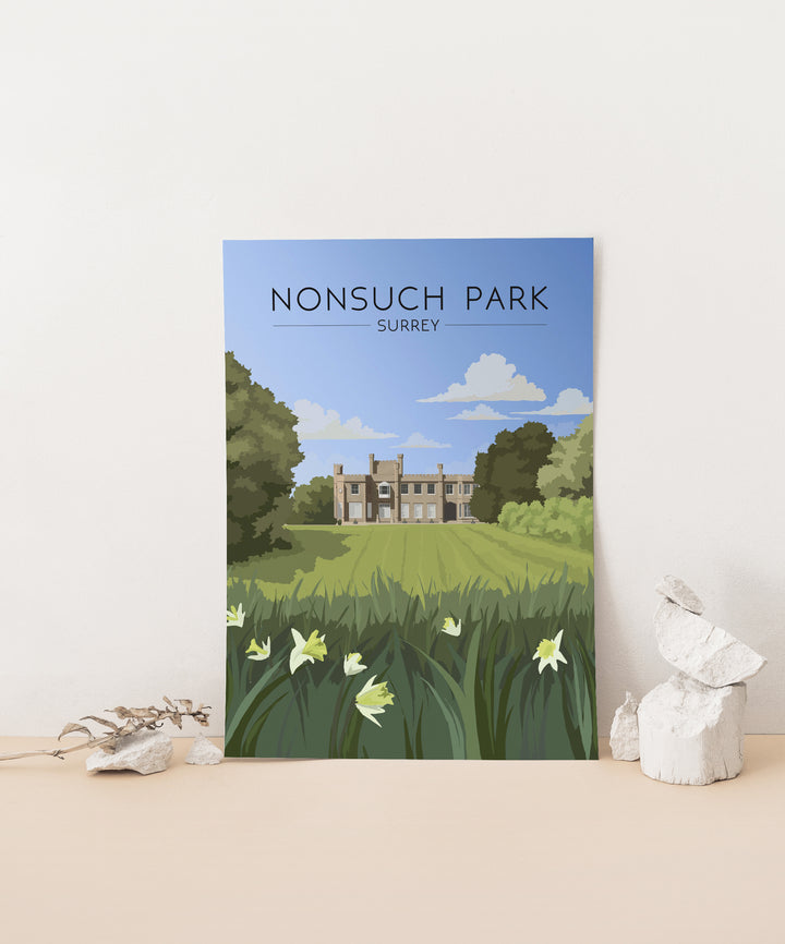 Nonsuch Park Surrey Travel Poster