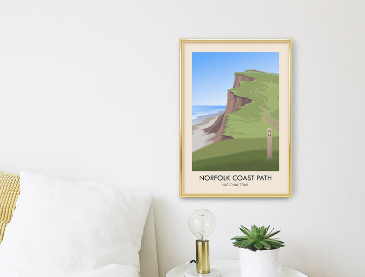 Norfolk Coast Path National Trail Modern Travel Poster