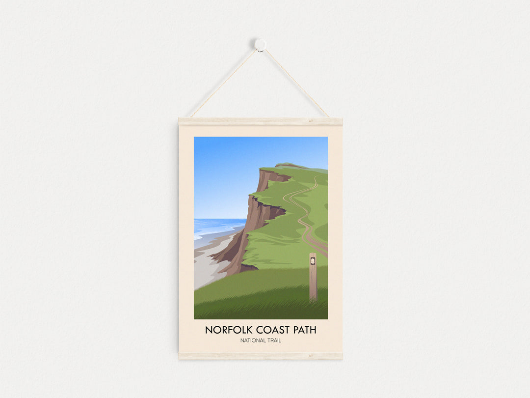 Norfolk Coast Path National Trail Modern Travel Poster