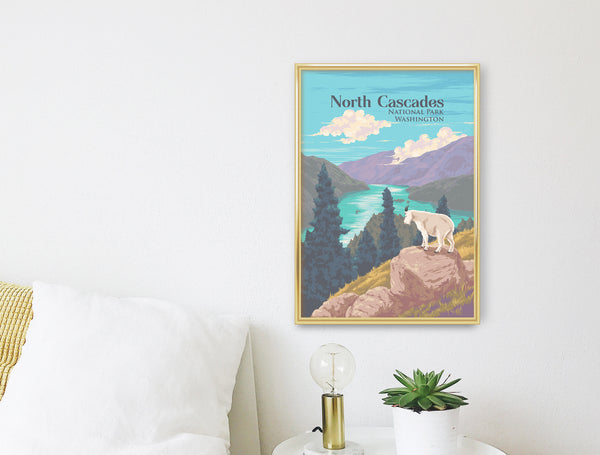 North Cascades National Park Travel Poster