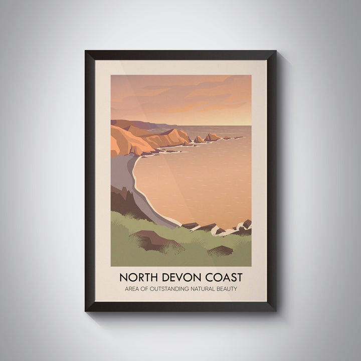 North Devon Coast AONB Travel Poster