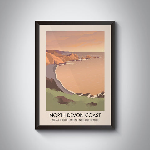 North Devon Coast AONB Travel Poster