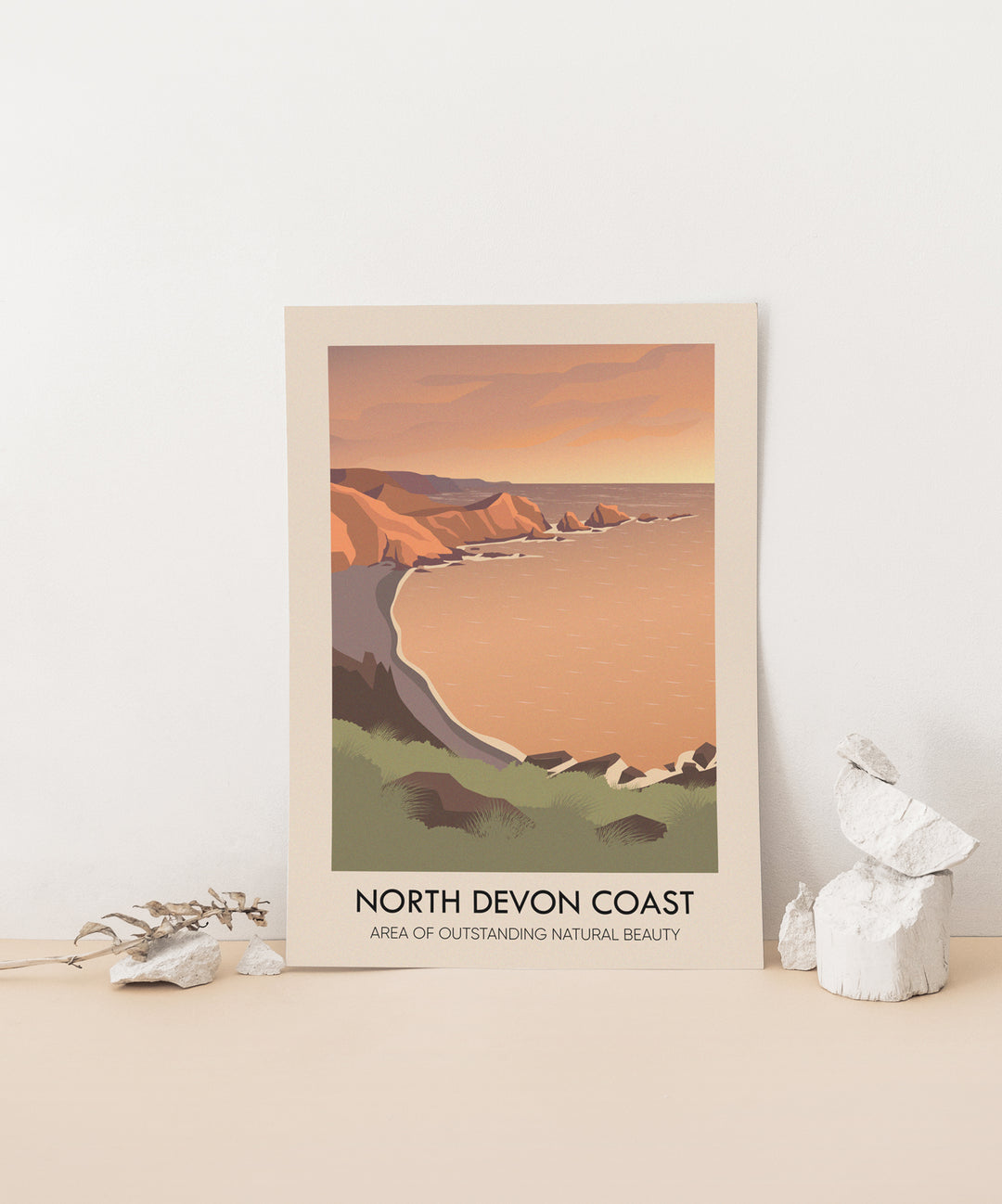 North Devon Coast AONB Travel Poster