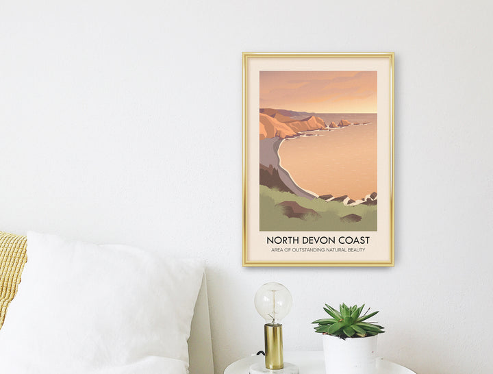 North Devon Coast AONB Travel Poster