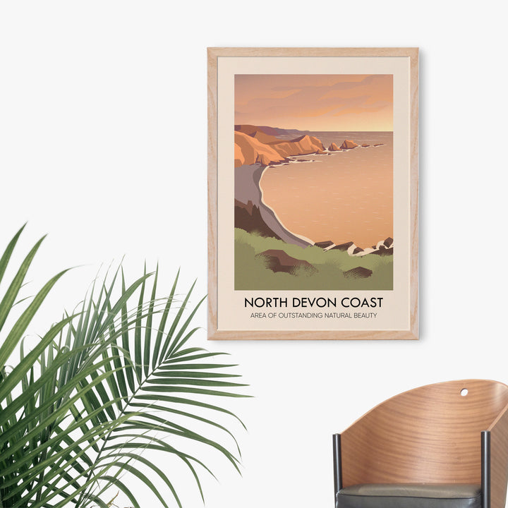 North Devon Coast AONB Travel Poster