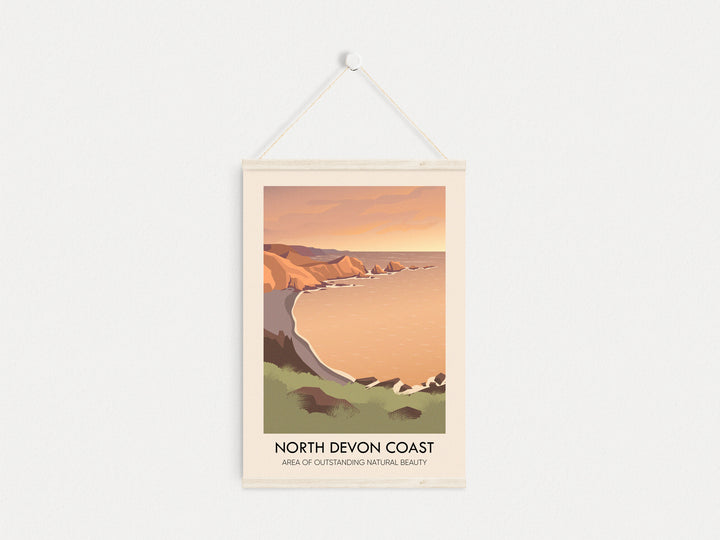 North Devon Coast AONB Travel Poster