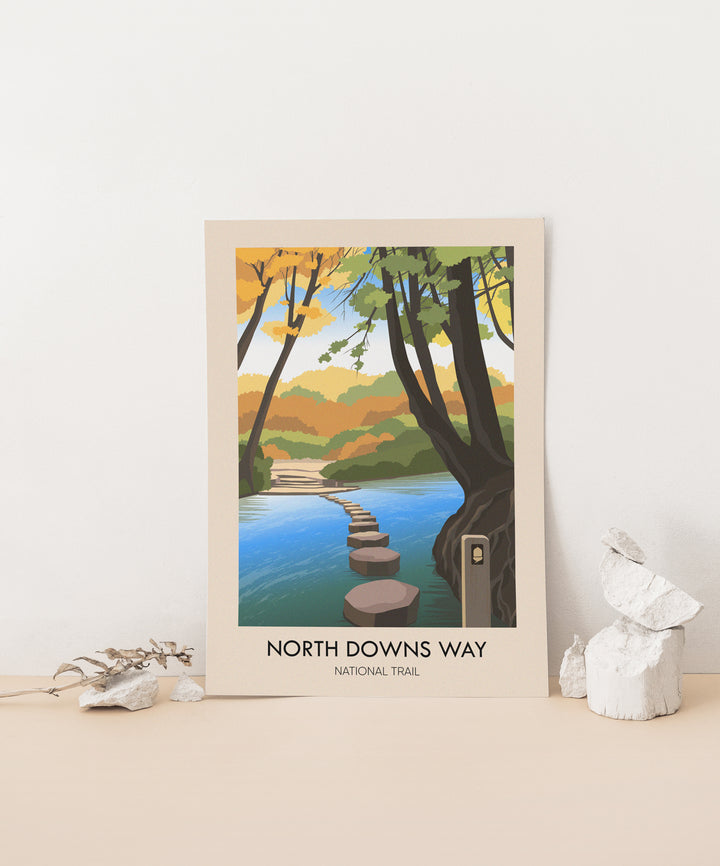 North Downs Way National Trail Travel Poster