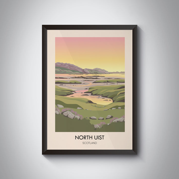 North Uist Scotland Travel Poster