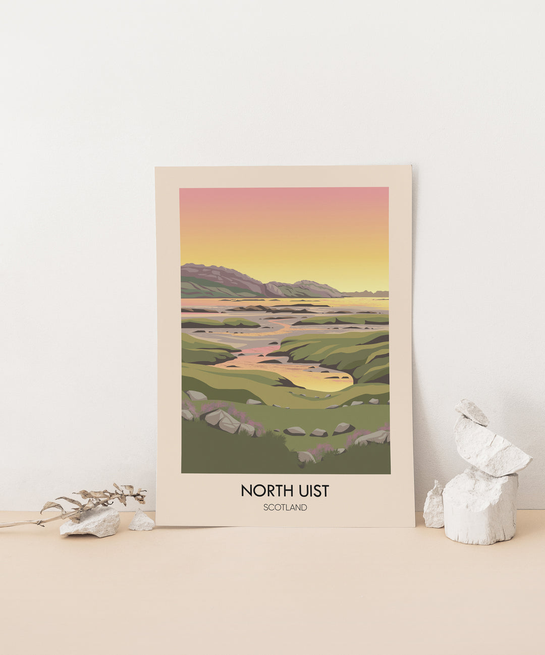 North Uist Scotland Travel Poster