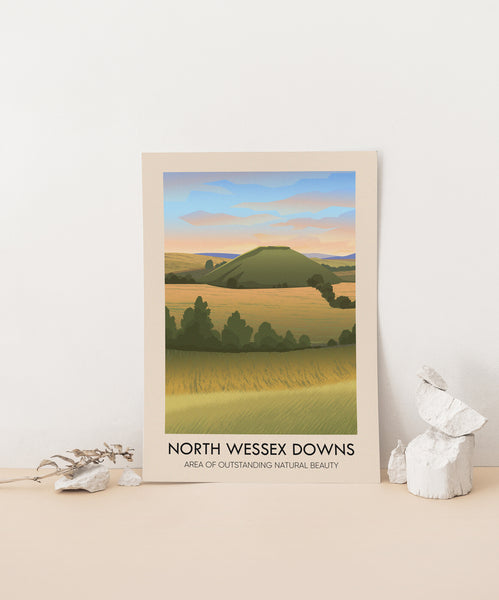 North Wessex Downs AONB Travel Poster