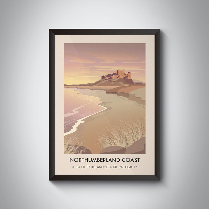 Northumberland Coast AONB Travel Poster