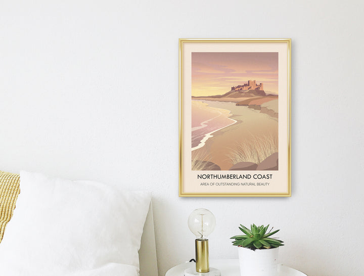 Northumberland Coast AONB Travel Poster