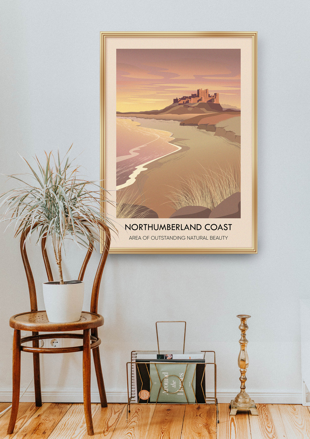 Northumberland Coast AONB Travel Poster