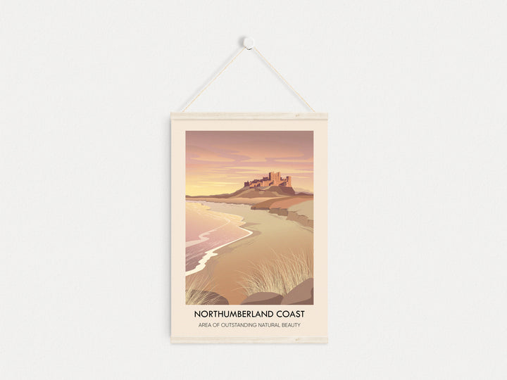 Northumberland Coast AONB Travel Poster