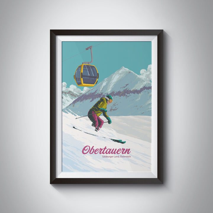 Obertauern Austria Ski Resort Travel Poster