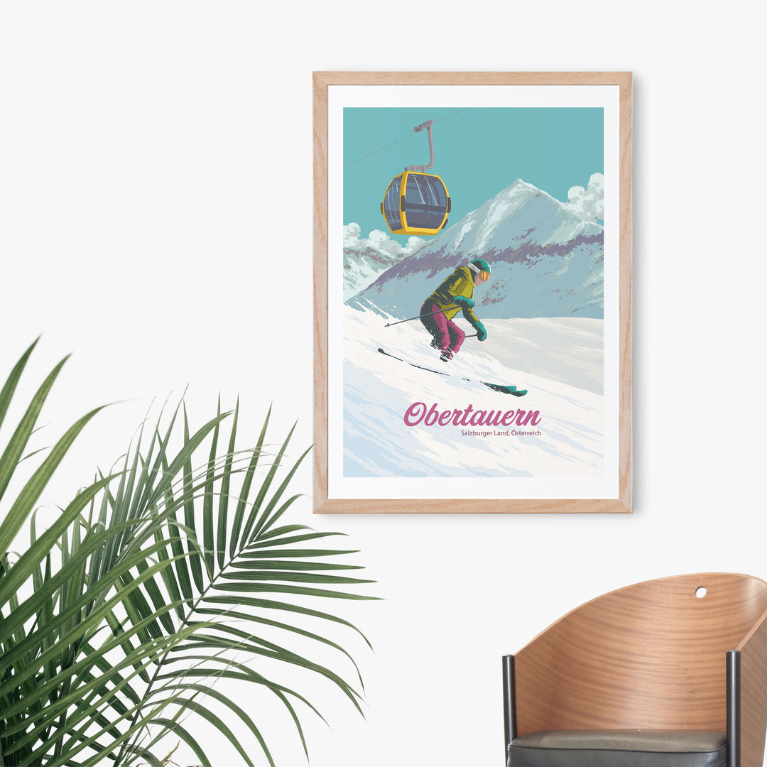 Obertauern Austria Ski Resort Travel Poster