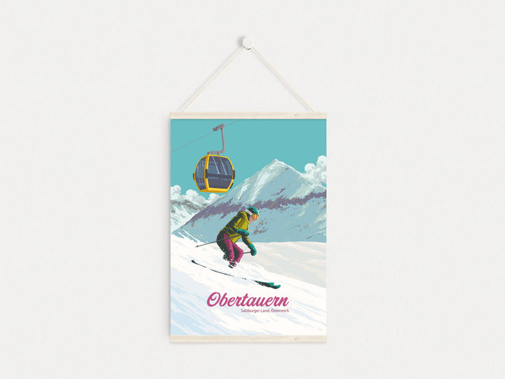 Obertauern Austria Ski Resort Travel Poster