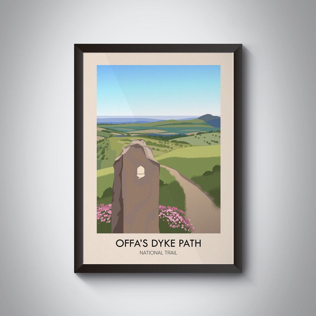 Offa's Dyke Path National Trail Travel Poster