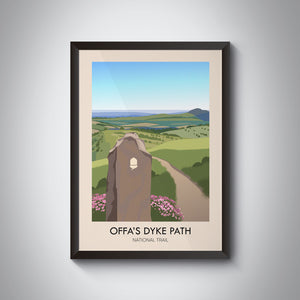 Offa's Dyke Path National Trail Travel Poster