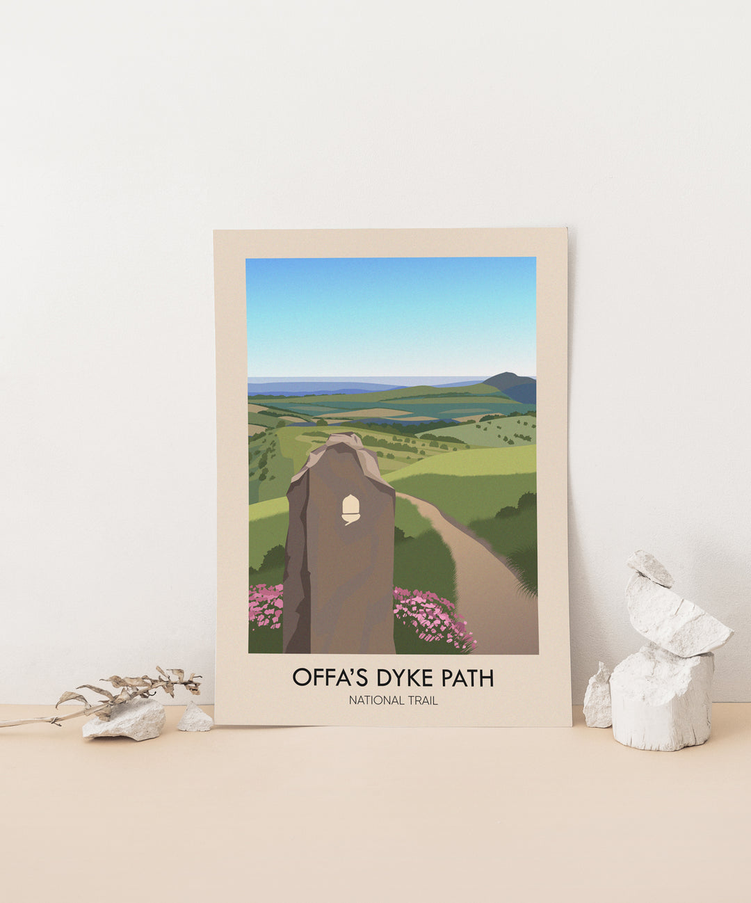 Offa's Dyke Path National Trail Travel Poster