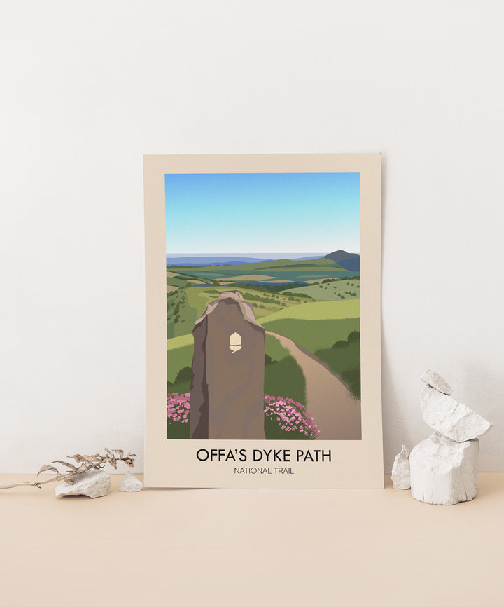 Offa's Dyke Path National Trail Travel Poster