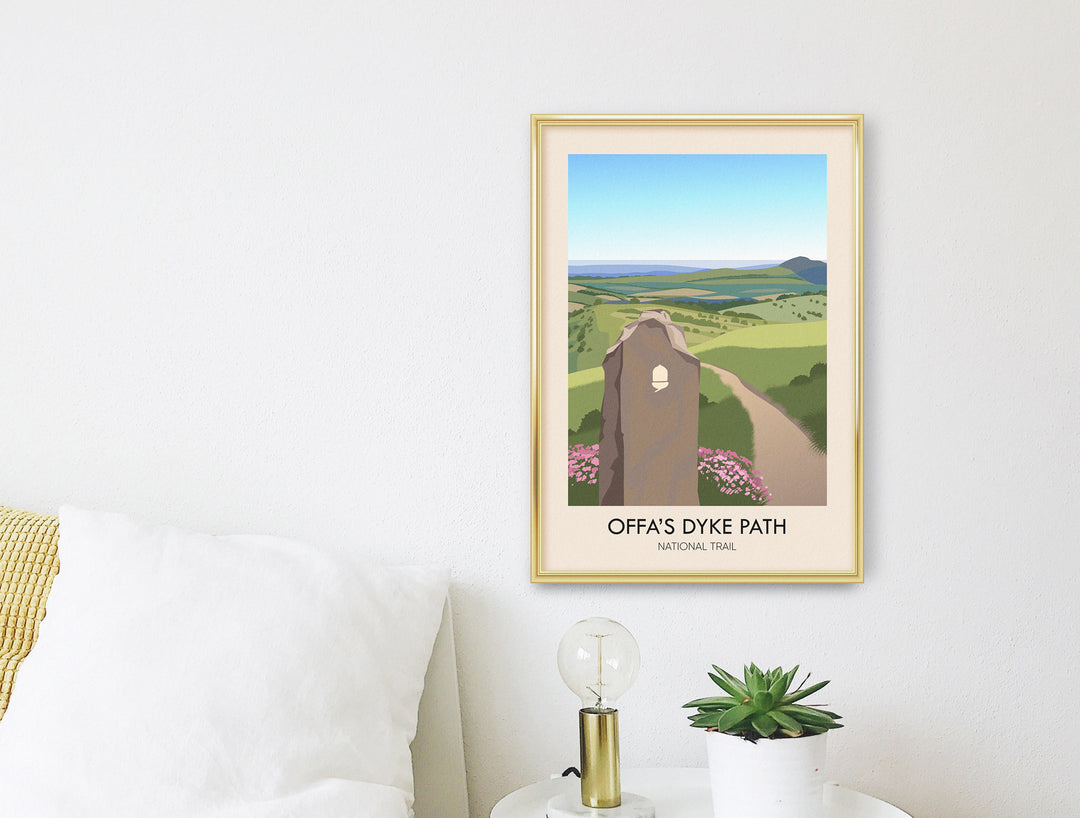 Offa's Dyke Path National Trail Travel Poster